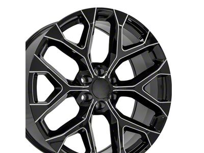 CV98B Black Milled 6-Lug Wheel; 24x10; 24mm Offset (15-20 Tahoe)