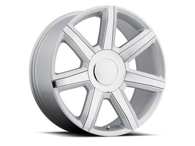 Escalade Luxury Replica Silver Gloss 6-Lug Wheel; 22x9; 24mm Offset (15-20 Tahoe)