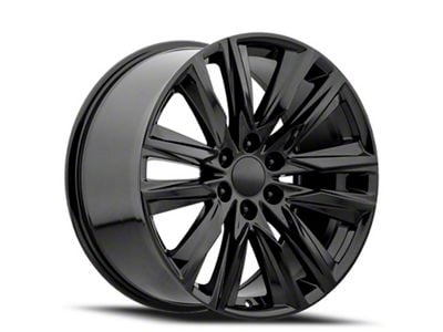 Escalade Sport Replica Gloss Black 6-Lug Wheel; 22x9; 28mm Offset (15-20 Tahoe)