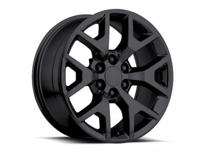 2014 Sierra Replica Gloss Black 6-Lug Wheel; 20x9; 27mm Offset (15-20 Yukon)