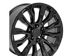 CV30 Gloss Black 6-Lug Wheel; 22x9; 28mm Offset (15-20 Yukon)