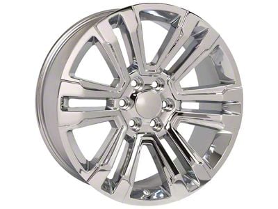 CV44 Chrome 6-Lug Wheel; 24x10; 24mm Offset (15-20 Yukon)