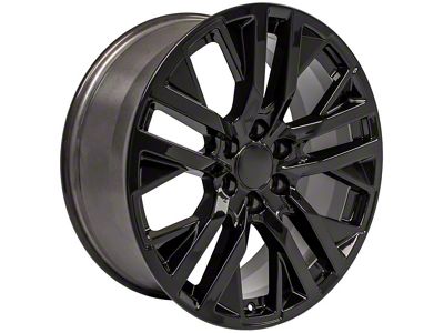 Next Gen Sierra Style Black 6-Lug Wheel; 22x9; 28mm Offset (15-20 Yukon)