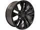 Next Gen Sierra Style Black 6-Lug Wheel; 22x9; 28mm Offset (15-20 Yukon)