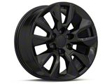 RST Style Black 6-Lug Wheel; 20x9; 28mm Offset (99-06 Sierra 1500)