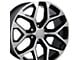 Snowflake Style Black Machined 6-Lug Wheel; 22x9; 24mm Offset (99-06 Sierra 1500)