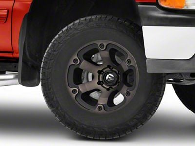 Fuel Wheels Beast Matte Black Machined with Dark Tint 6-Lug Wheel; 17x9; 20mm Offset (99-06 Silverado 1500)
