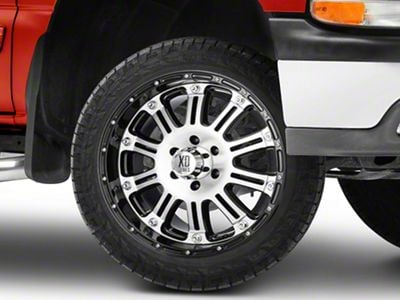 XD Hoss Gloss Black Machined 6-Lug Wheel; 22x9.5; 30mm Offset (99-06 Silverado 1500)