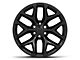 Snowflake Style Black 6-Lug Wheel; 22x9; 24mm Offset (99-06 Silverado 1500)