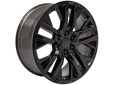 Next Gen Sierra Style Black 6-Lug Wheel; 22x9; 28mm Offset (07-13 Silverado 1500)