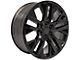 Next Gen Sierra Style Black 6-Lug Wheel; 22x9; 28mm Offset (07-13 Silverado 1500)