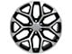Snowflake Style Black Machined 6-Lug Wheel; 22x9; 24mm Offset (07-13 Sierra 1500)