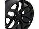 Snowflake Style Satin Black 6-Lug Wheel; 22x9; 24mm Offset (07-13 Sierra 1500)