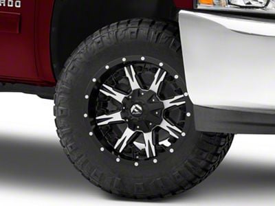 Fuel Wheels NUTZ Matte Black Machined 6-Lug Wheel; 18x9; 1mm Offset (07-13 Silverado 1500)