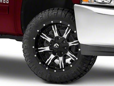 Fuel Wheels NUTZ Matte Black Machined 6-Lug Wheel; 20x10; -12mm Offset (07-13 Silverado 1500)