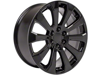 High Country Style Black 6-Lug Wheel; 22x9; 28mm Offset (07-13 Silverado 1500)