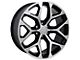 Snowflake Style Black Machined 6-Lug Wheel; 22x9; 24mm Offset (07-13 Silverado 1500)