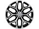 Snowflake Style Black Machined 6-Lug Wheel; 22x9; 24mm Offset (07-13 Silverado 1500)