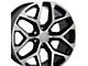 Snowflake Style Black Machined 6-Lug Wheel; 22x9; 24mm Offset (07-13 Silverado 1500)