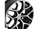 Snowflake Style Black Machined 6-Lug Wheel; 22x9; 24mm Offset (07-13 Silverado 1500)