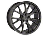 Hellcat Style Hyper Black 5-Lug Wheel; 22x10; 25mm Offset (09-18 RAM 1500)