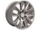 LTZ Style Silver Machined 6-Lug Wheel; 20x9; 28mm Offset (14-18 Silverado 1500)