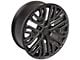 Next Gen Sierra Style Black Milled 6-Lug Wheel; 22x9; 28mm Offset (14-18 Silverado 1500)