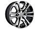 Sierra Style Black Machined 6-Lug Wheel; 20x9; 31mm Offset (14-18 Silverado 1500)