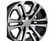 Sierra Style Black Machined 6-Lug Wheel; 20x9; 31mm Offset (14-18 Silverado 1500)