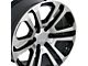 Sierra Style Black Machined 6-Lug Wheel; 20x9; 31mm Offset (14-18 Silverado 1500)