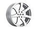 Black Rhino Mozambique Silver 6-Lug Wheel; 18x8.5; 0mm Offset (19-24 Silverado 1500)