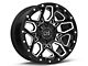 Black Rhino Shrapnel Gloss Black Milled 6-Lug Wheel; 17x9.5; 12mm Offset (19-22 Silverado 1500)