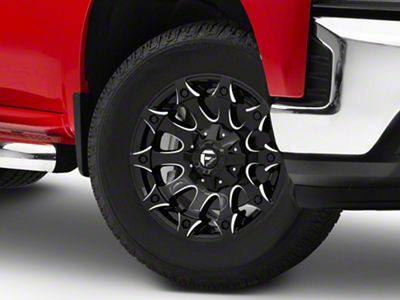 Fuel Wheels Battle Axe Gloss Black Milled 6-Lug Wheel; 18x9; 20mm Offset (19-25 Silverado 1500)