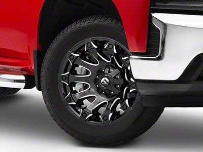 Fuel Wheels Battle Axe Gloss Black Milled 6-Lug Wheel; 20x9; 20mm Offset (19-25 Silverado 1500)