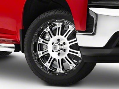 XD Hoss Gloss Black Machined 6-Lug Wheel; 22x9.5; 30mm Offset (19-25 Silverado 1500)