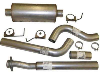 4-Inch Aluminized Single Exhaust System with HVS Welded Muffler; Side Exit (21-25 2.7L EcoBoost F-150 w/o Factory Dual Exhaust)