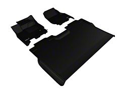 3D MAXpider KAGU Series All-Weather Custom Fit Front and Rear Floor Liners; Black (15-24 F-150 SuperCrew)