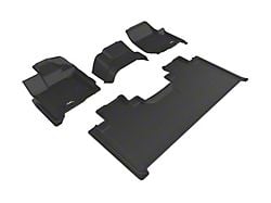 3D MAXpider KAGU Series All-Weather Custom Fit Front and Rear Floor Liners; Black (15-24 F-150 SuperCab)