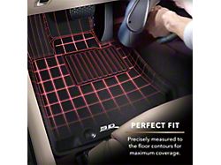 3D MAXpider KAGU Series All-Weather Custom Fit Front Floor Liners; Black (15-25 F-150 SuperCab w/ Front Bench Seat & w/o 4x4 Floor Shifter)