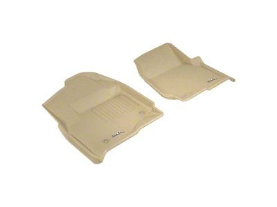 3D MAXpider KAGU Series All-Weather Custom Fit Front Floor Liners; Tan (17-24 F-350 Super Duty SuperCrew)