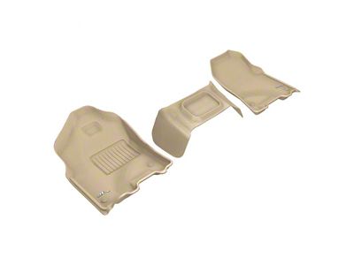 3D MAXpider KAGU Series All-Weather Custom Fit Front Floor Liners; Tan (19-24 RAM 1500 w/ Front Bench Seat)