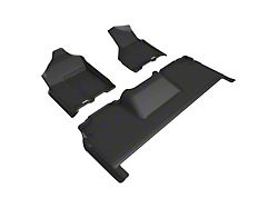 3D MAXpider KAGU Series All-Weather Custom Fit Front and Rear Floor Liners; Black (19-24 RAM 2500 Mega Cab)