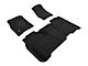 3D MAXpider Elegant Perfect Fit Carpet Front and Rear Floor Liners; Black (15-19 Sierra 2500 HD Crew Cab)