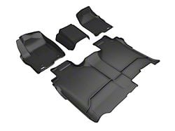 3D MAXpider KAGU Series All-Weather Custom Fit Front and Rear Floor Liners; Black (19-25 Silverado 1500 Crew Cab)