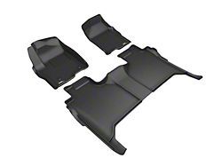 3D MAXpider KAGU Series All-Weather Custom Fit Front and Rear Floor Liners; Black (19-24 Silverado 1500 Crew Cab)