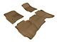 3D MAXpider KAGU Series All-Weather Custom Fit Front and Rear Floor Liners; Tan (15-19 Silverado 2500 HD Double Cab)