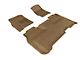 3D MAXpider KAGU Series All-Weather Custom Fit Front and Rear Floor Liners; Tan (15-19 Silverado 2500 HD Crew Cab)