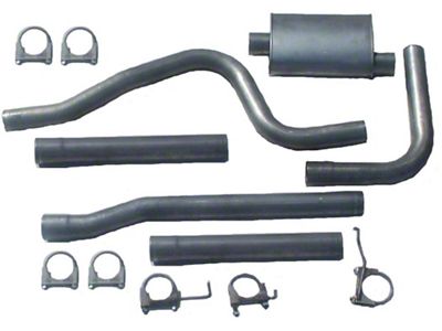 3-Inch Aluminized Single Exhaust System with Standard Turbo Muffler; Side Exit (97-03 4.6L F-150)