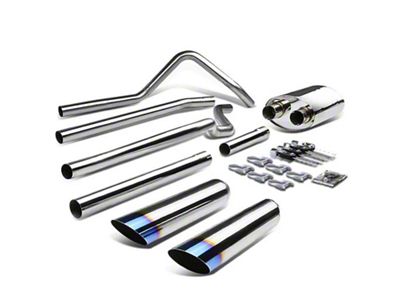 Dual Exhaust System with Burnt Tips; Rear Exit (04-08 4.6L F-150)