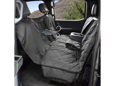 4Knines Second Row Seat Cover with Hammock Mesh Window for Fold-Up Seats; Passenger Side Split (99-25 F-250 Super Duty SuperCrew)